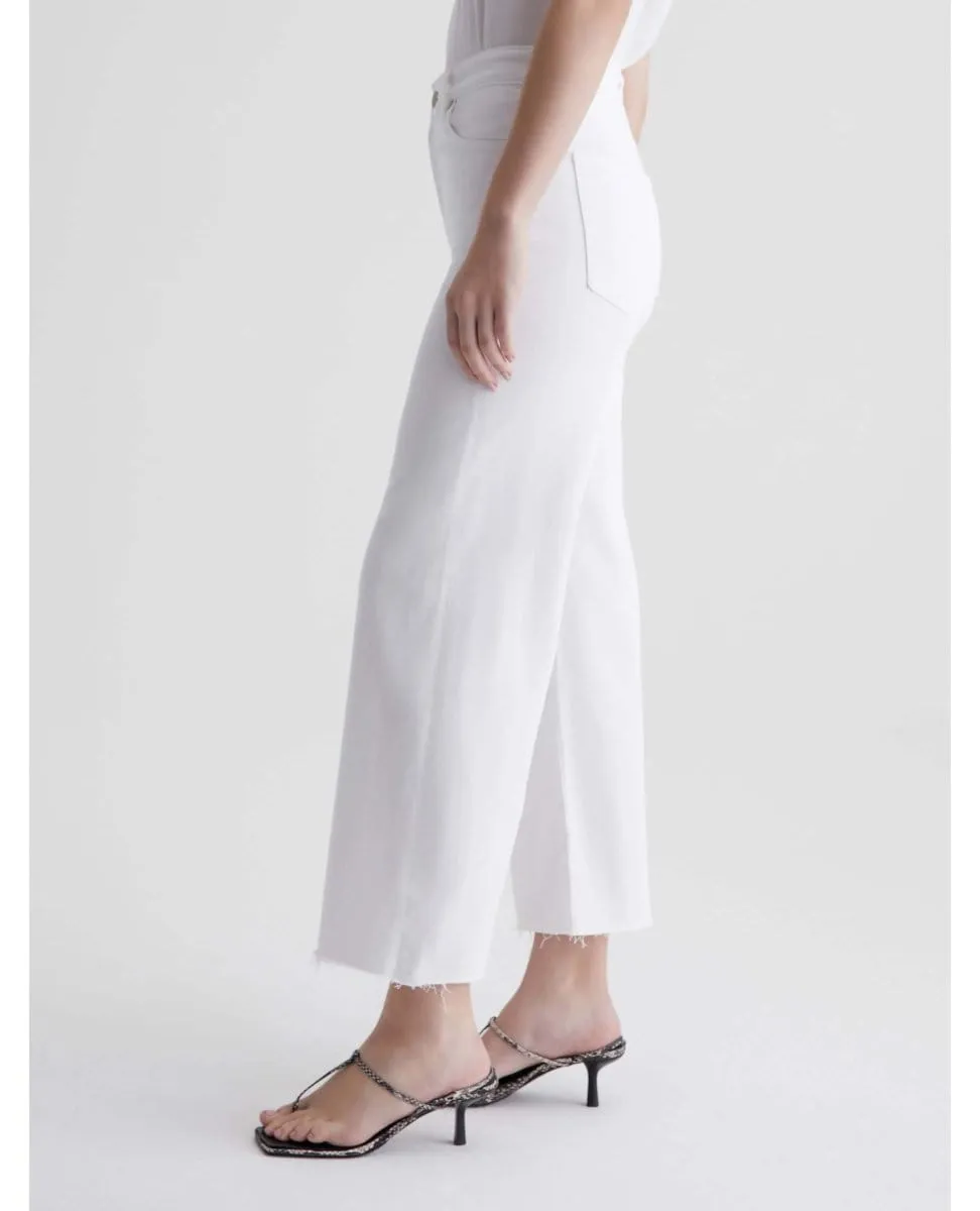 Saige Wide Leg Crop Modern White