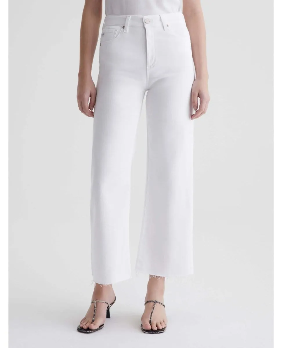 Saige Wide Leg Crop Modern White