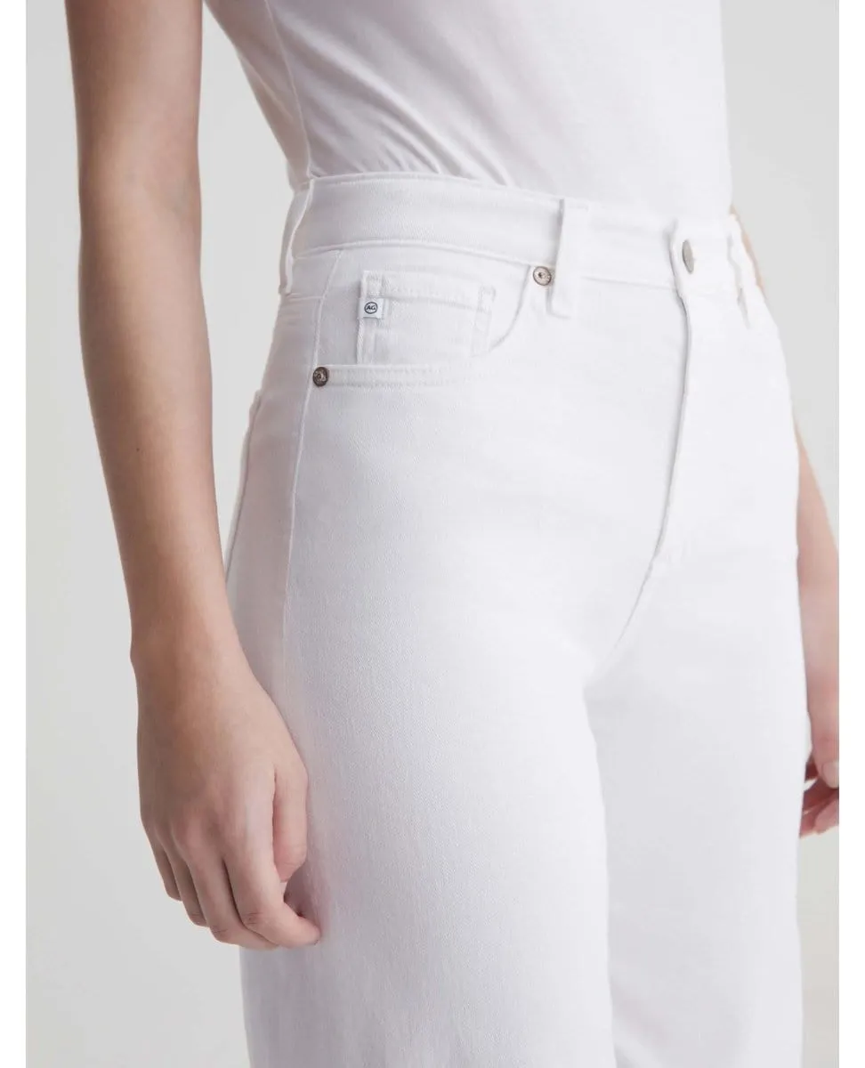 Saige Wide Leg Crop Modern White