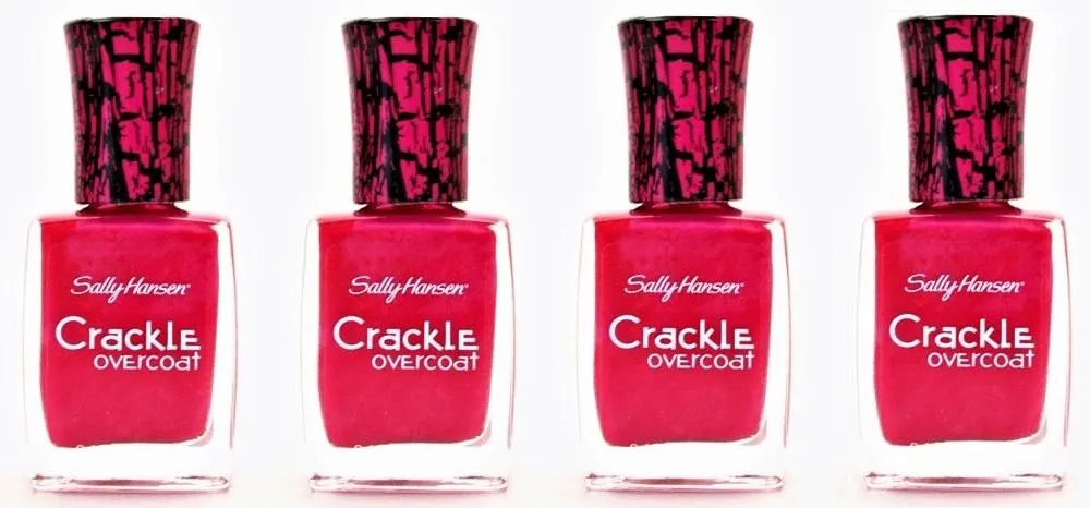 Sally Hansen Crackle Overcoat Nail Polish, 04 Fuchsia Shock Choose Your Pack
