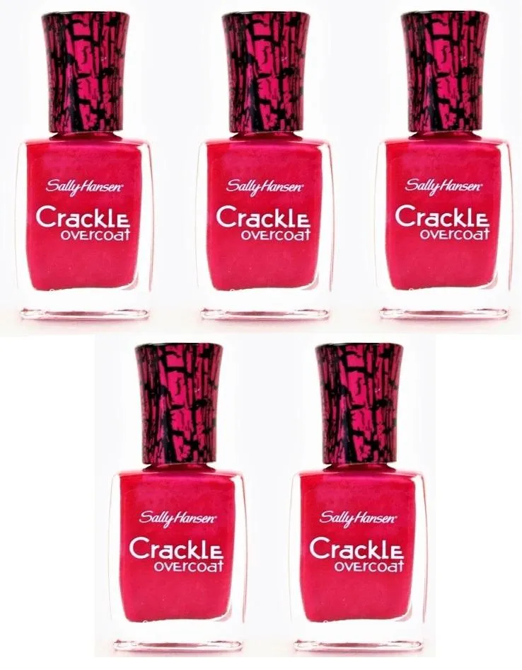 Sally Hansen Crackle Overcoat Nail Polish, 04 Fuchsia Shock Choose Your Pack