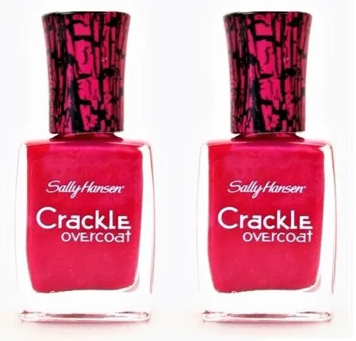 Sally Hansen Crackle Overcoat Nail Polish, 04 Fuchsia Shock Choose Your Pack