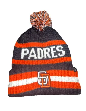San Diego Padres - Cooperstown Navy Bering Cuff Knit Cuff with Pom, 47 Brand by Southern Sportz Store