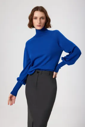 Saxe Turtleneck Long Balloon Sleeve Sweater