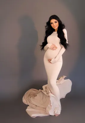 Scoop Neck Maternity Dress