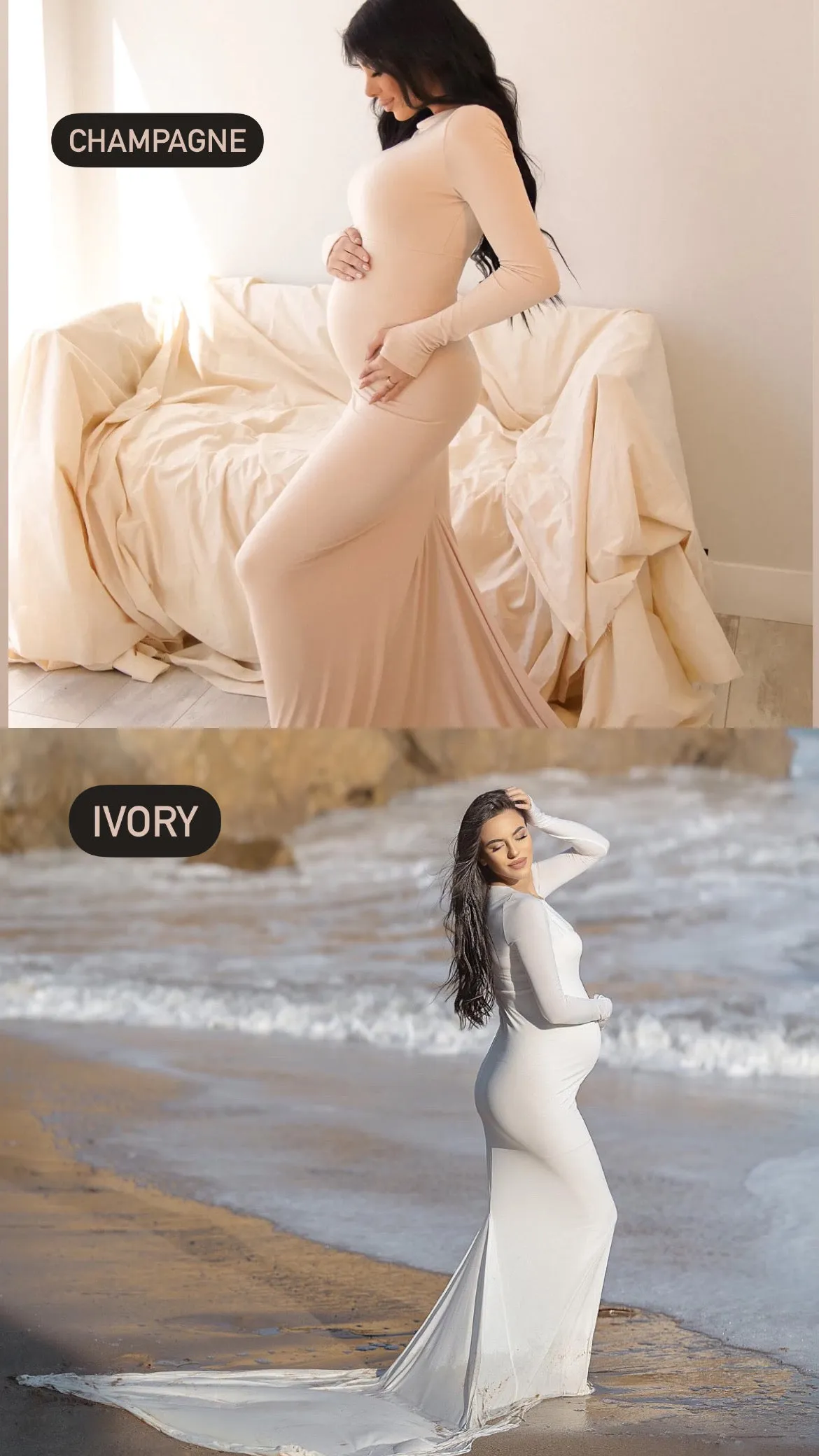 Scoop Neck Maternity Dress