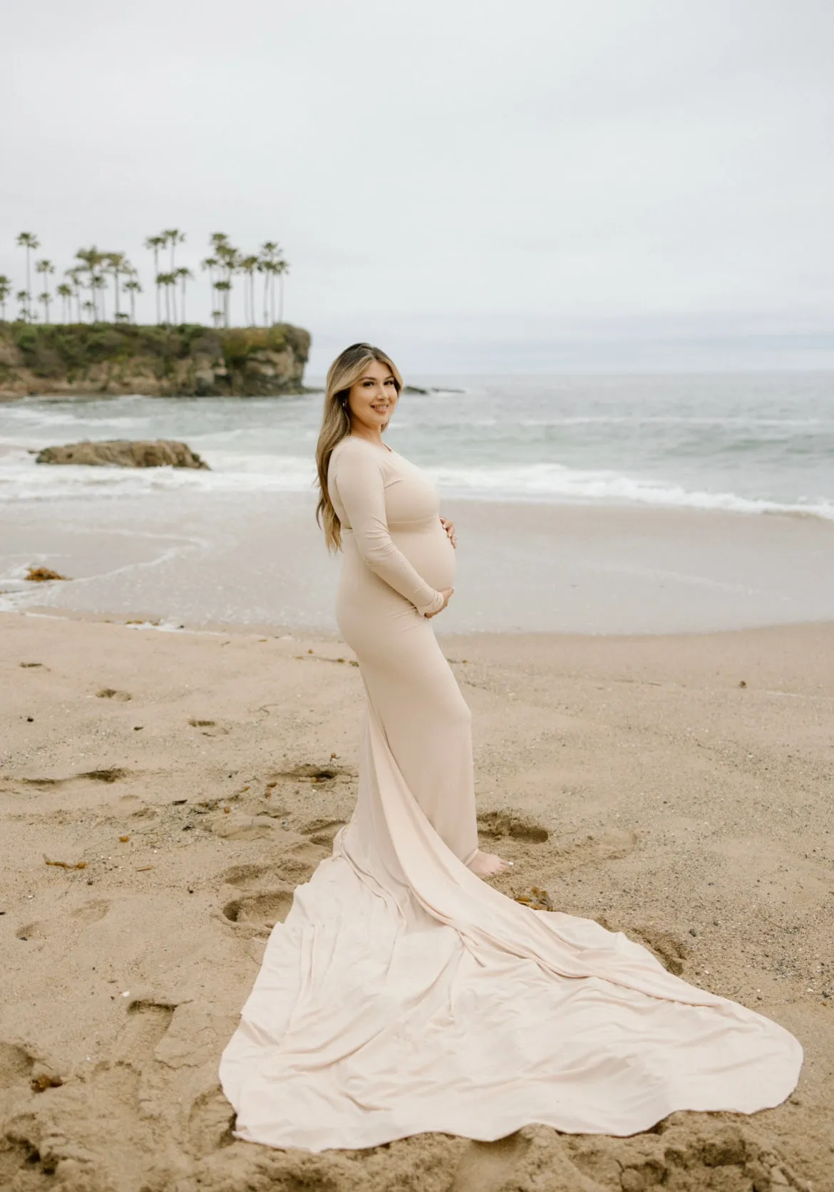 Scoop Neck Maternity Dress