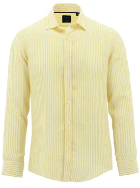 Sel Yellow Striped Linen Shirt