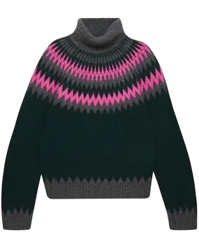 Shadow Nordic Yoke Cashmere Roll Collar