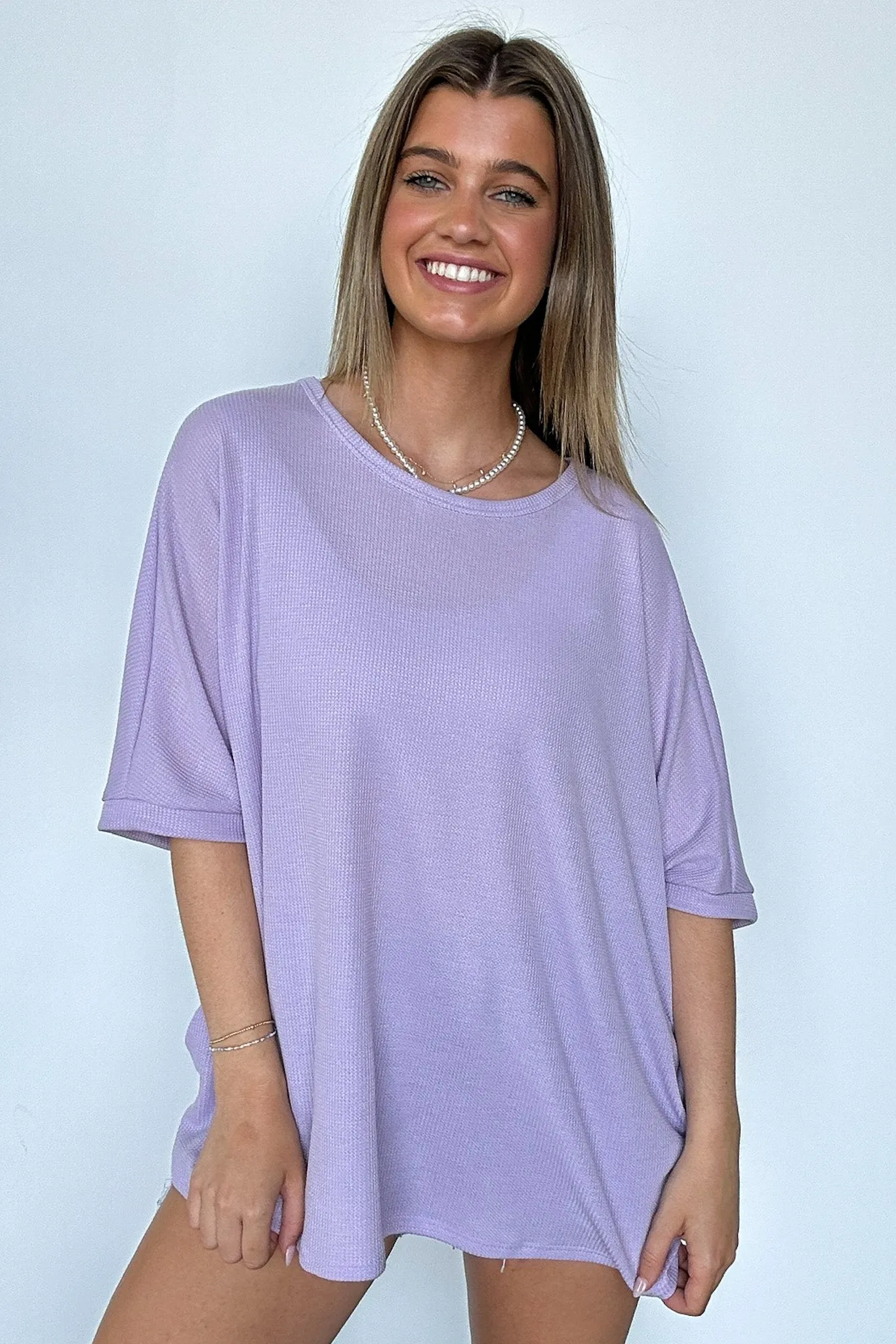 Shaina Oversized Thermal Knit Top - FINAL SALE