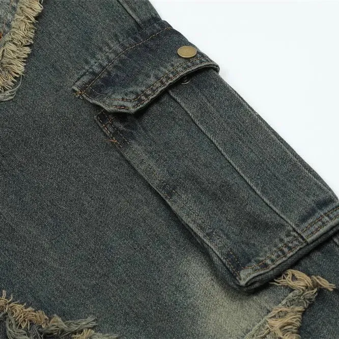Star Patched Wide Leg Jean Pants