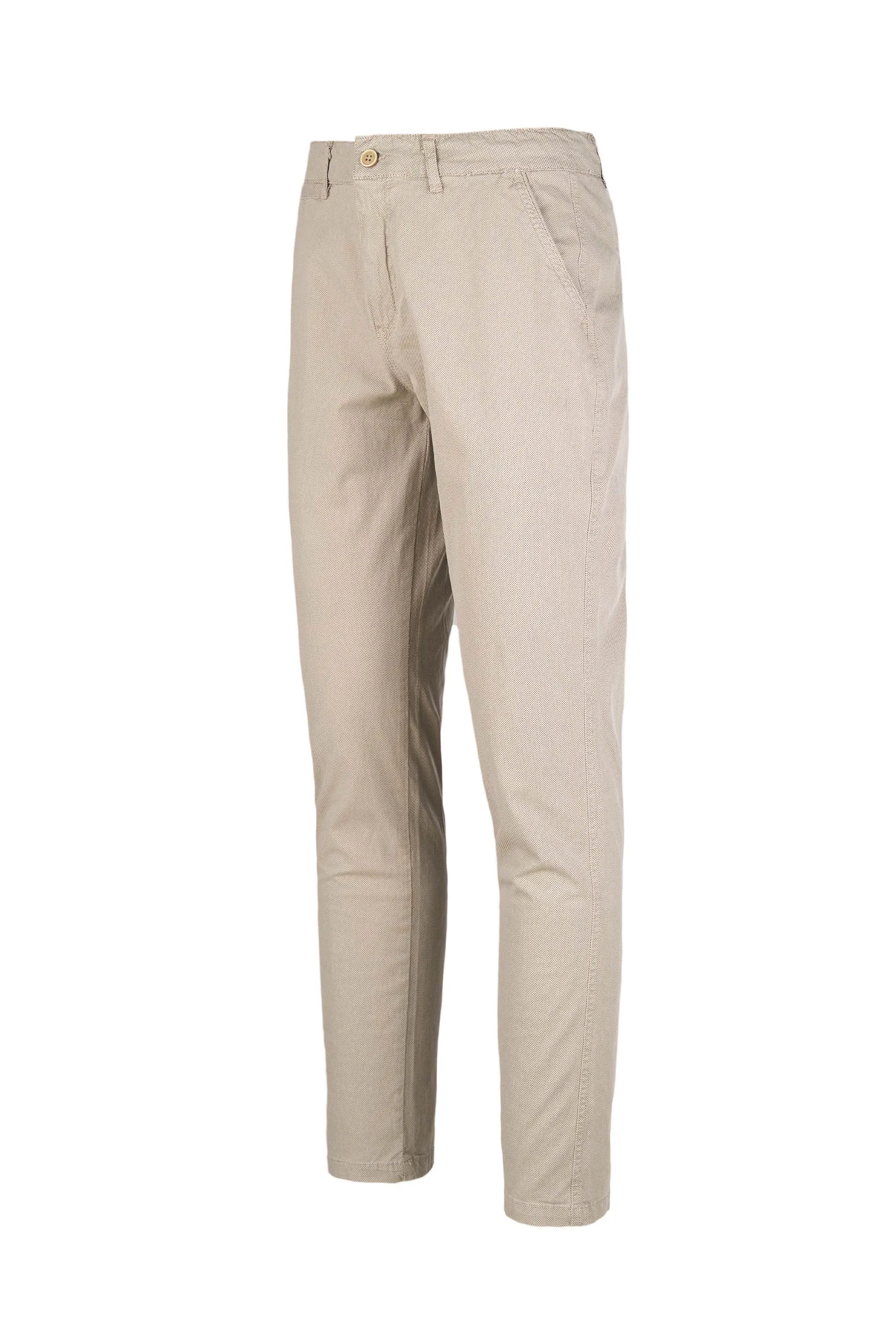 Stretch Printed Cotton Chino Trousers