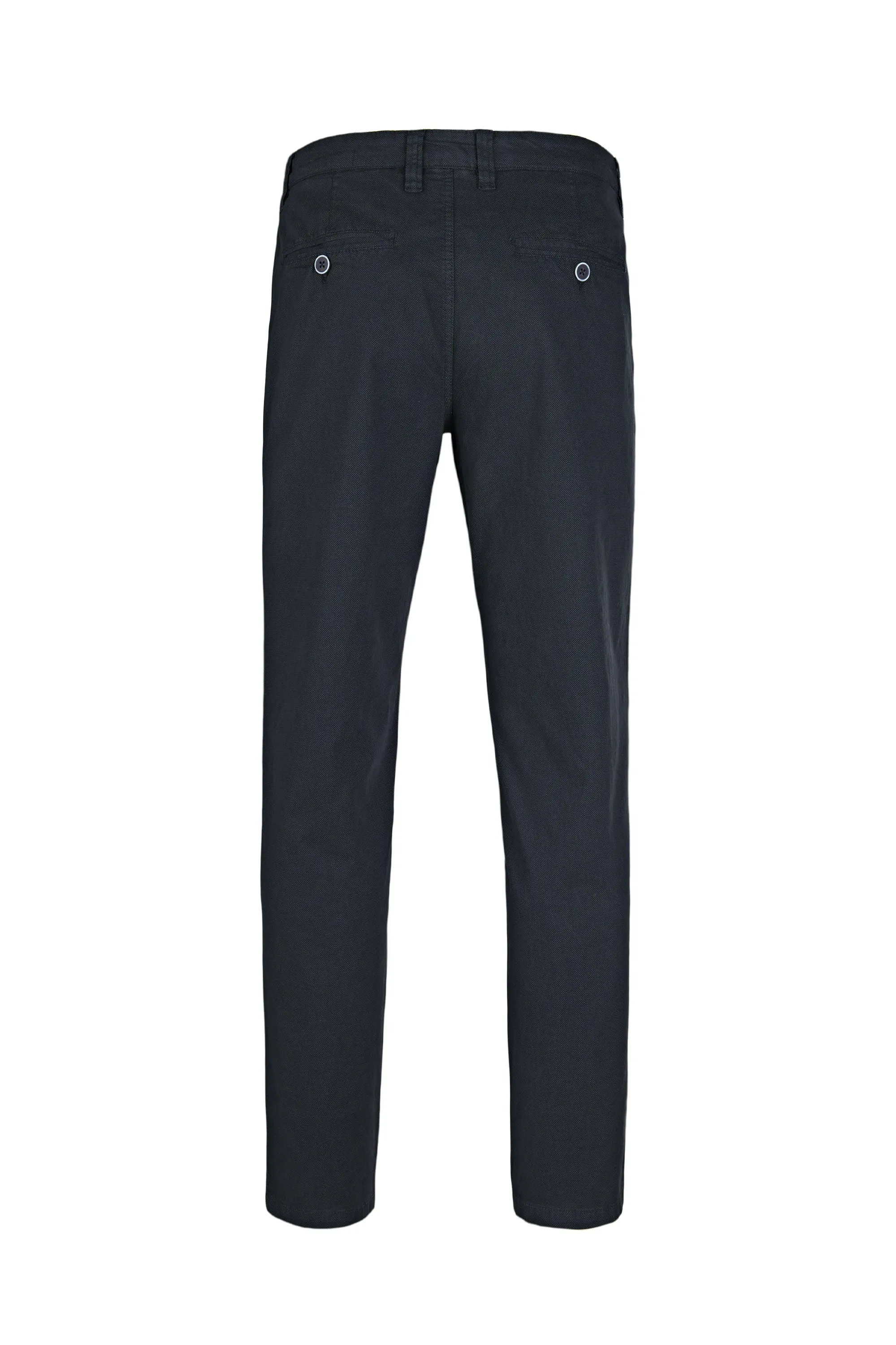 Stretch Printed Cotton Chino Trousers