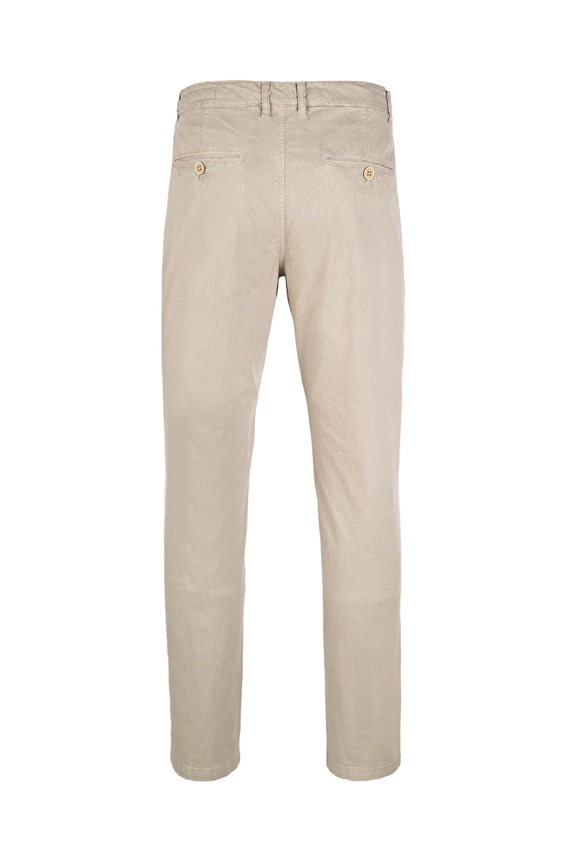Stretch Printed Cotton Chino Trousers