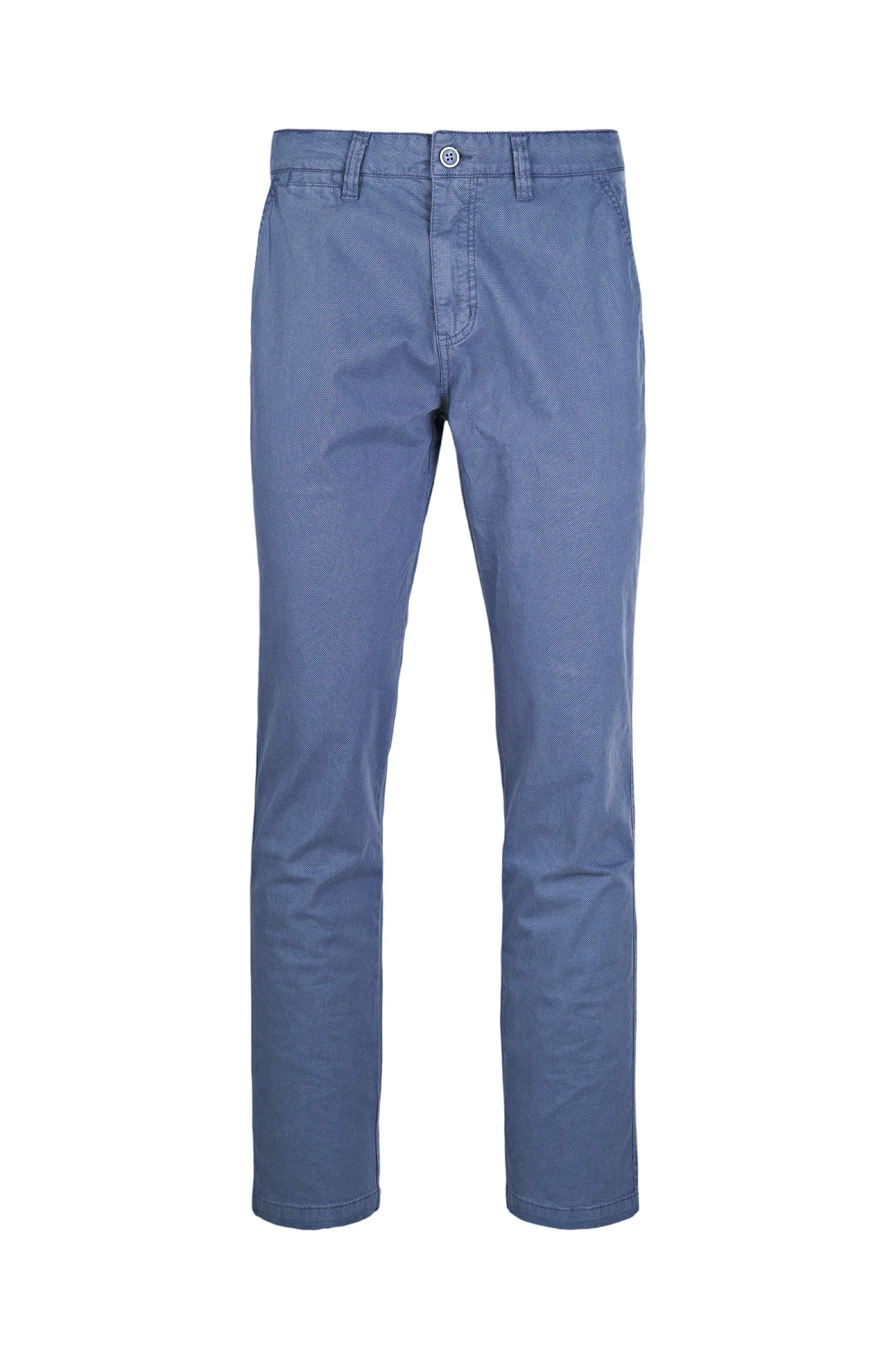 Stretch Printed Cotton Chino Trousers