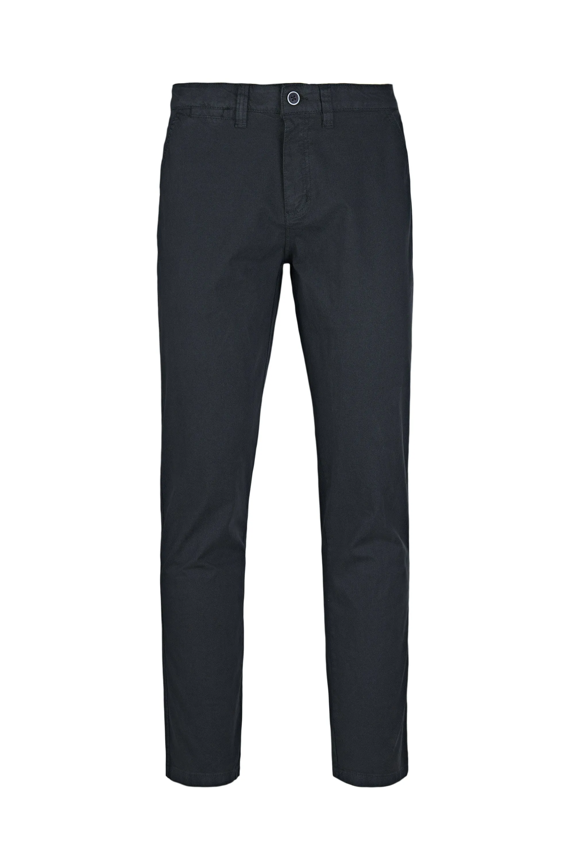 Stretch Printed Cotton Chino Trousers