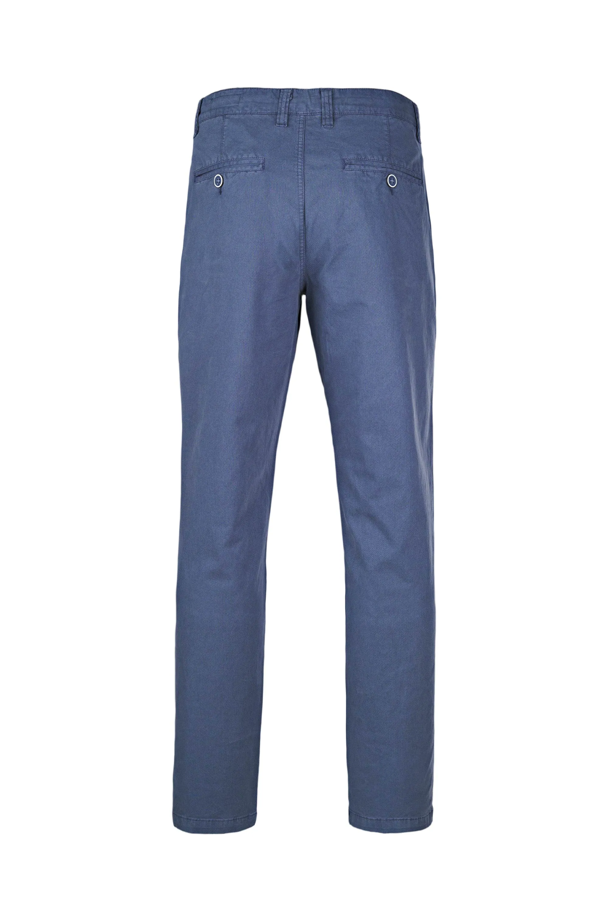 Stretch Printed Cotton Chino Trousers