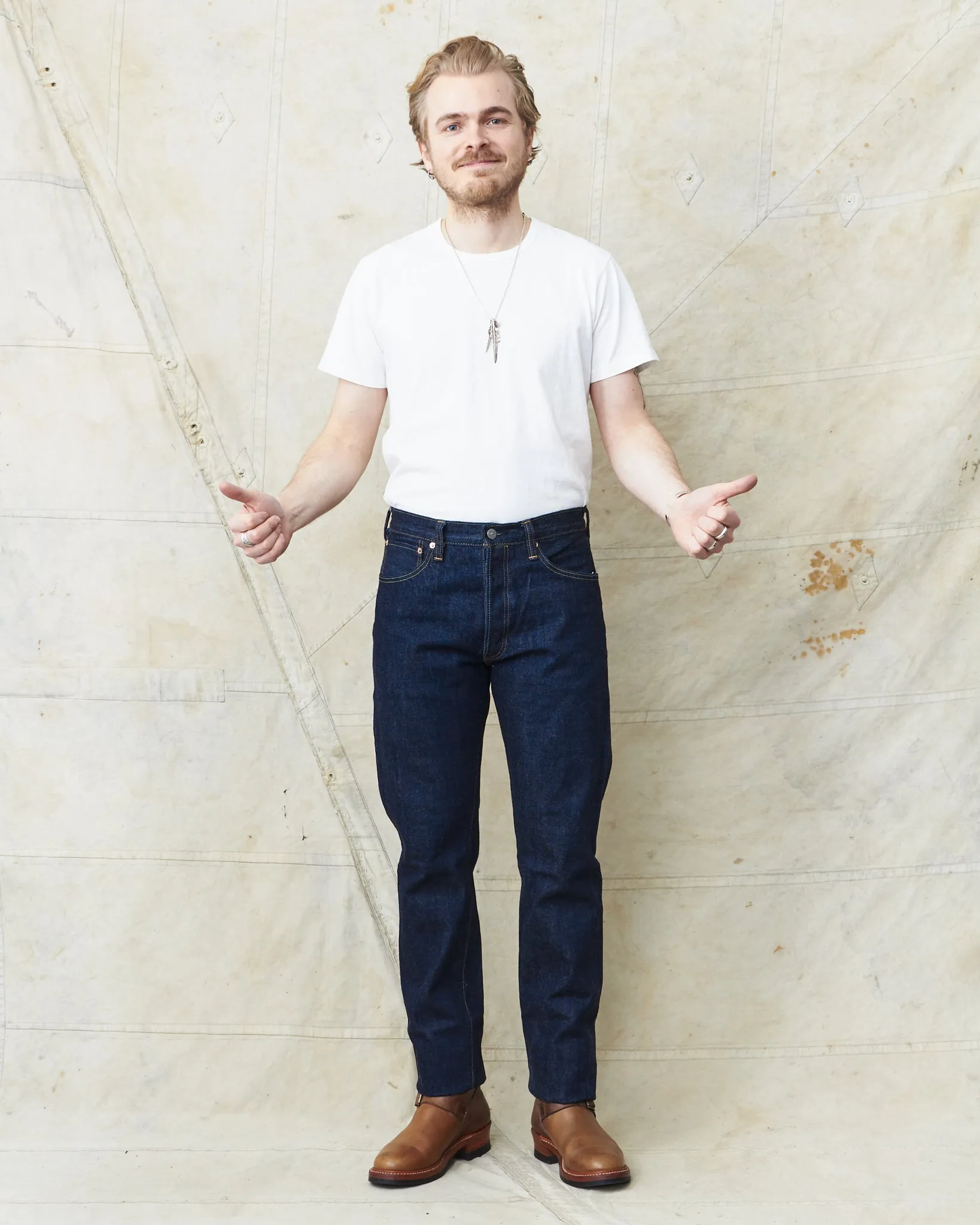 Sugar Cane & Co. Model 2021 Tapered One Wash Jeans SC42021A