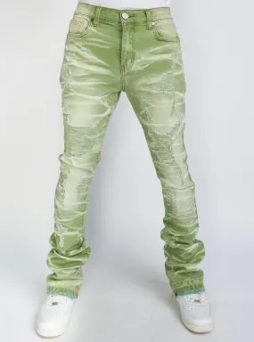 Super Stacked Marcel Jeans - X-Ray Sage