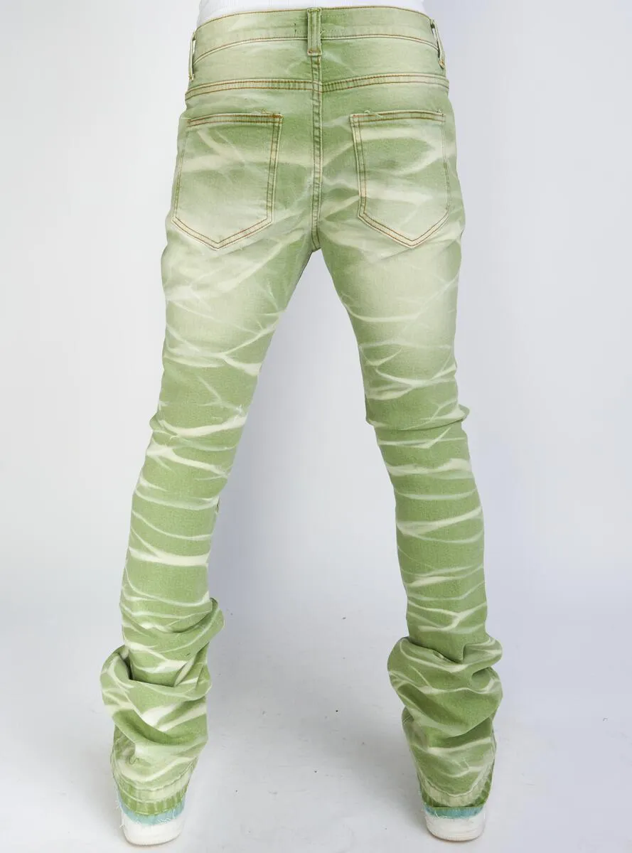 Super Stacked Marcel Jeans - X-Ray Sage