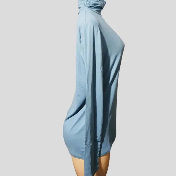 Teal Mock Turtleneck Sweater