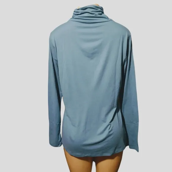 Teal Mock Turtleneck Sweater
