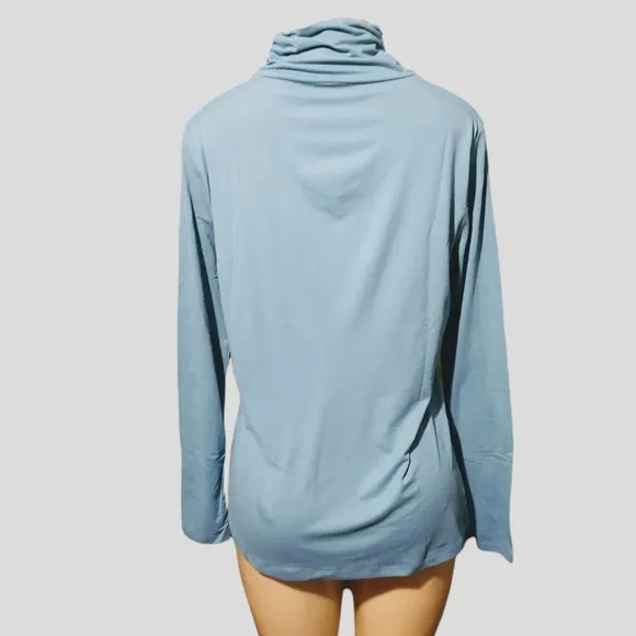 Teal Mock Turtleneck Sweater