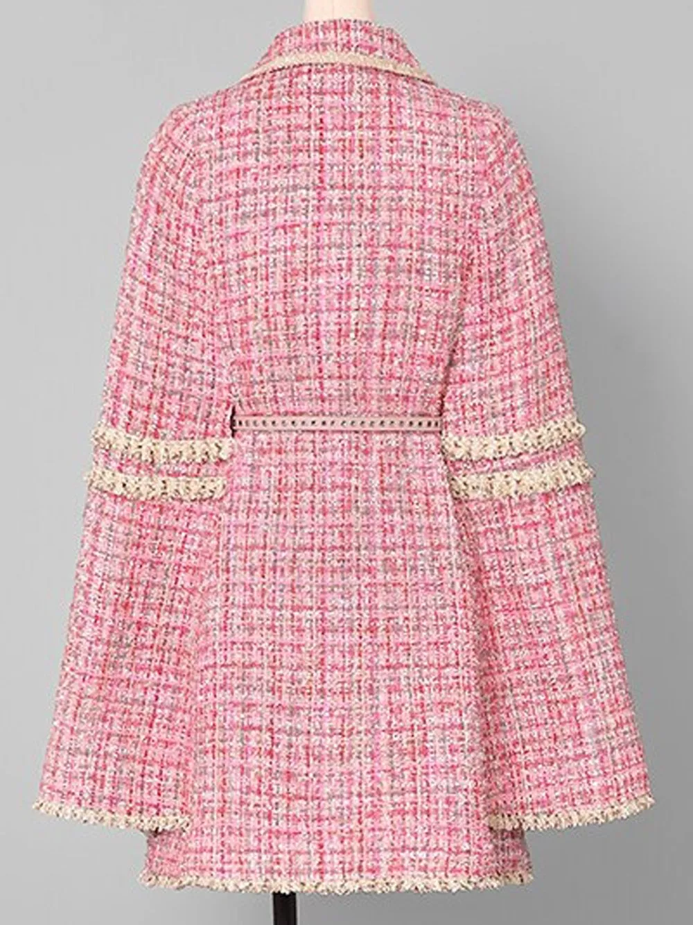 Tweed Cloak Woolen Coat