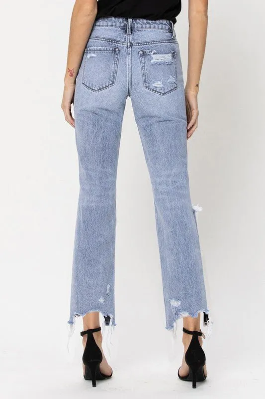 Ultra High Rise 90's Straight Crop Jeans