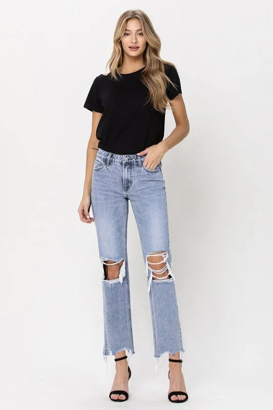 Ultra High Rise 90's Straight Crop Jeans