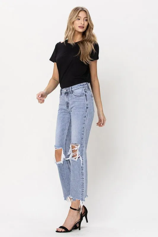 Ultra High Rise 90's Straight Crop Jeans