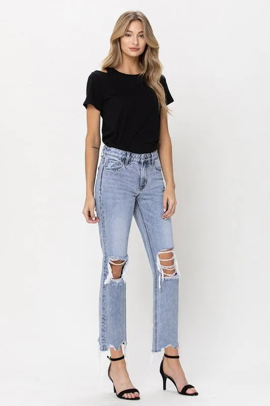 Ultra High Rise 90's Straight Crop Jeans