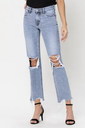 Ultra High Rise 90's Straight Crop Jeans