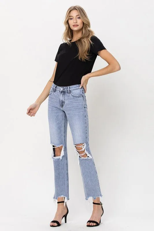 Ultra High Rise 90's Straight Crop Jeans