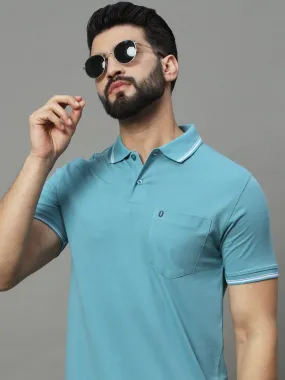 UNIBERRY Men's Solid Polo Collar T Shirt