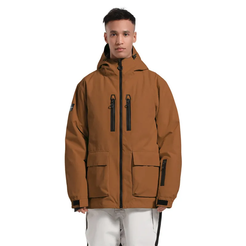 Unisex Outdoor Insulated Snow Jacket Hooded Ski Clothes