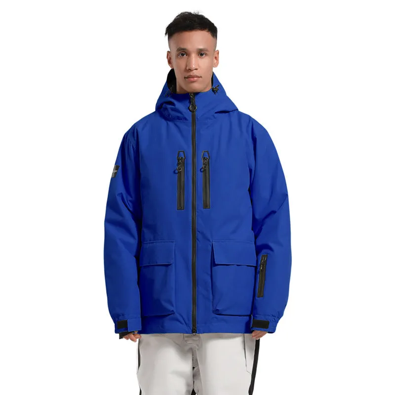 Unisex Outdoor Insulated Snow Jacket Hooded Ski Clothes