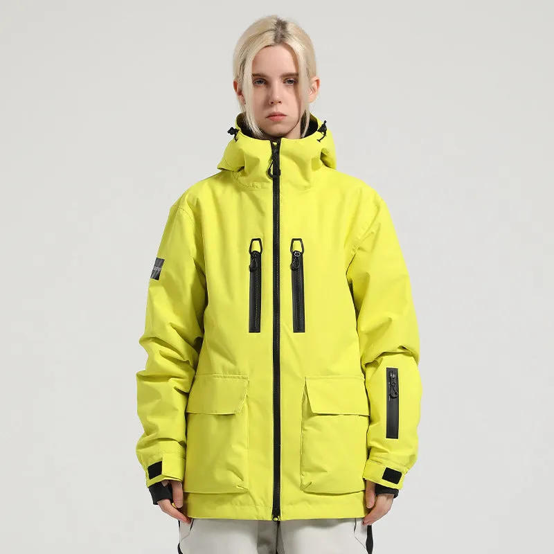 Unisex Outdoor Insulated Snow Jacket Hooded Ski Clothes
