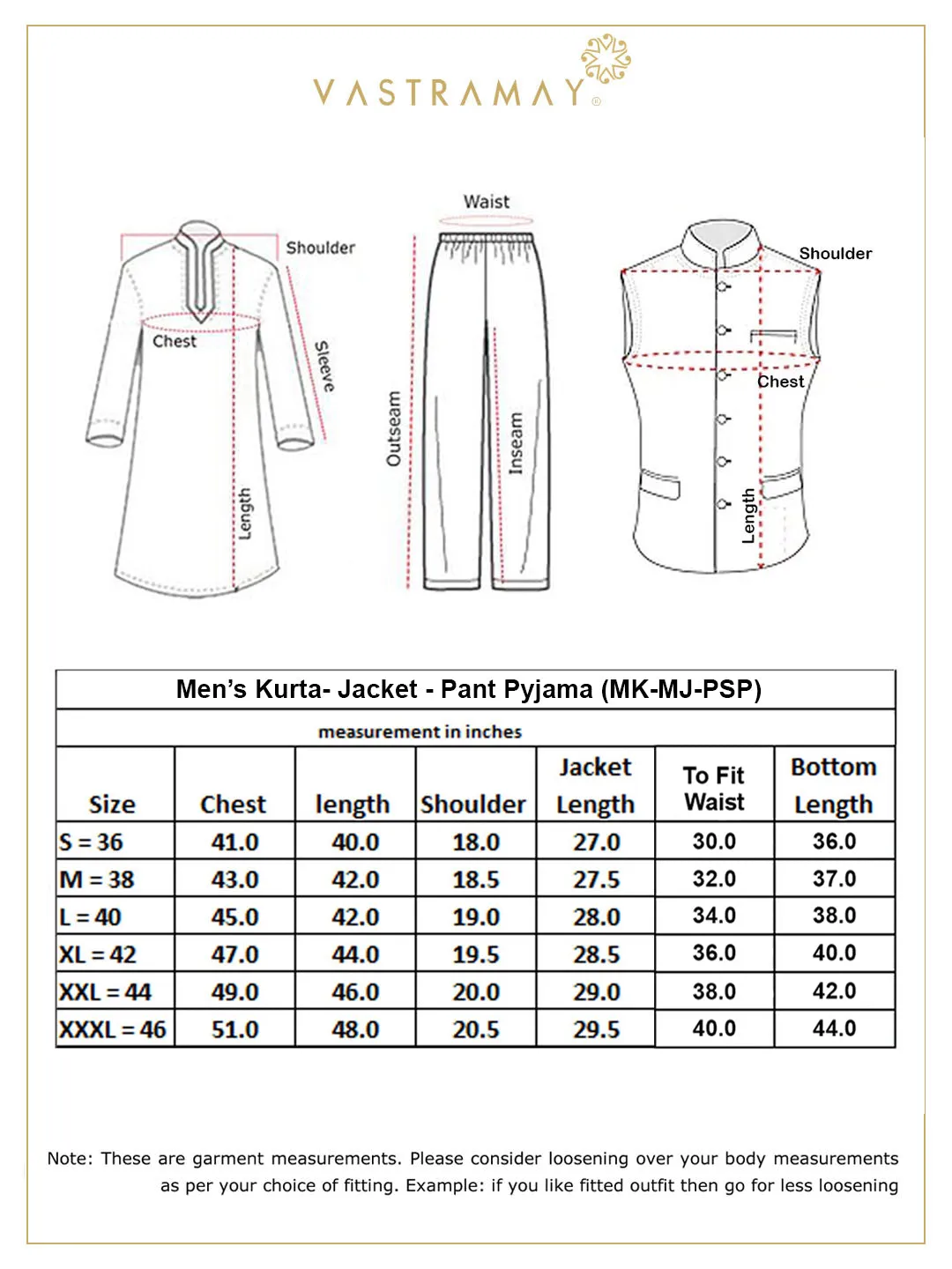 VASTRAMAY Men's Turquoise Cotton Nehru Jacket  With Maroon Kurta And Pant Set