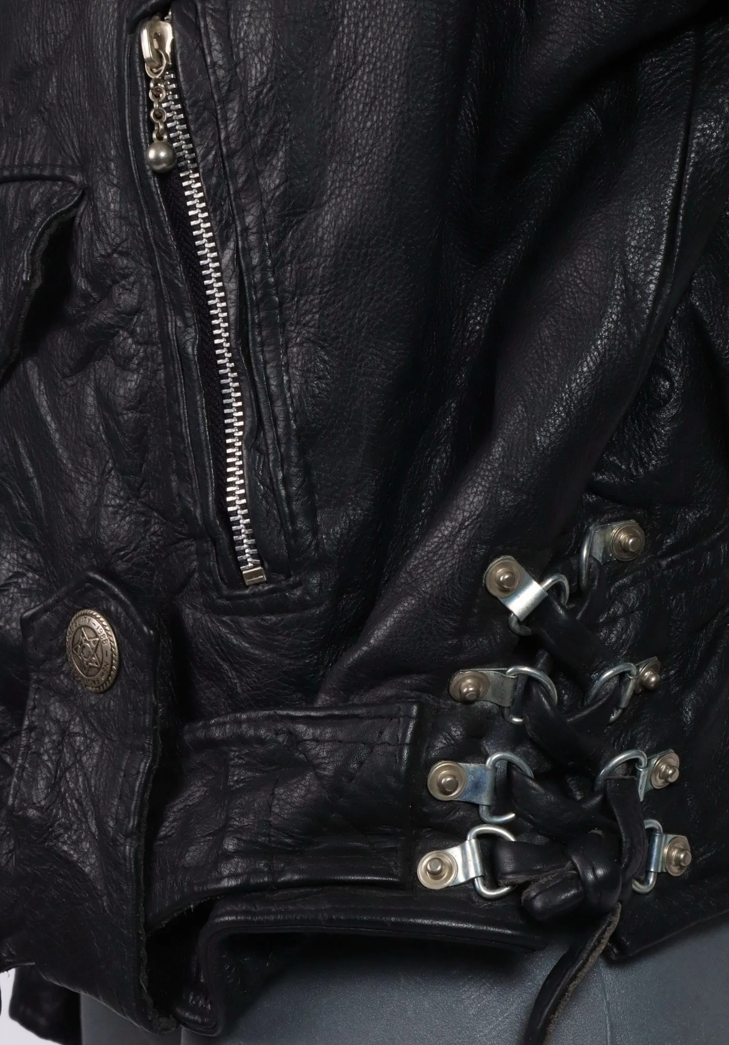 Vaughan Richards Vintage Leather Motorcycle Jacket XL