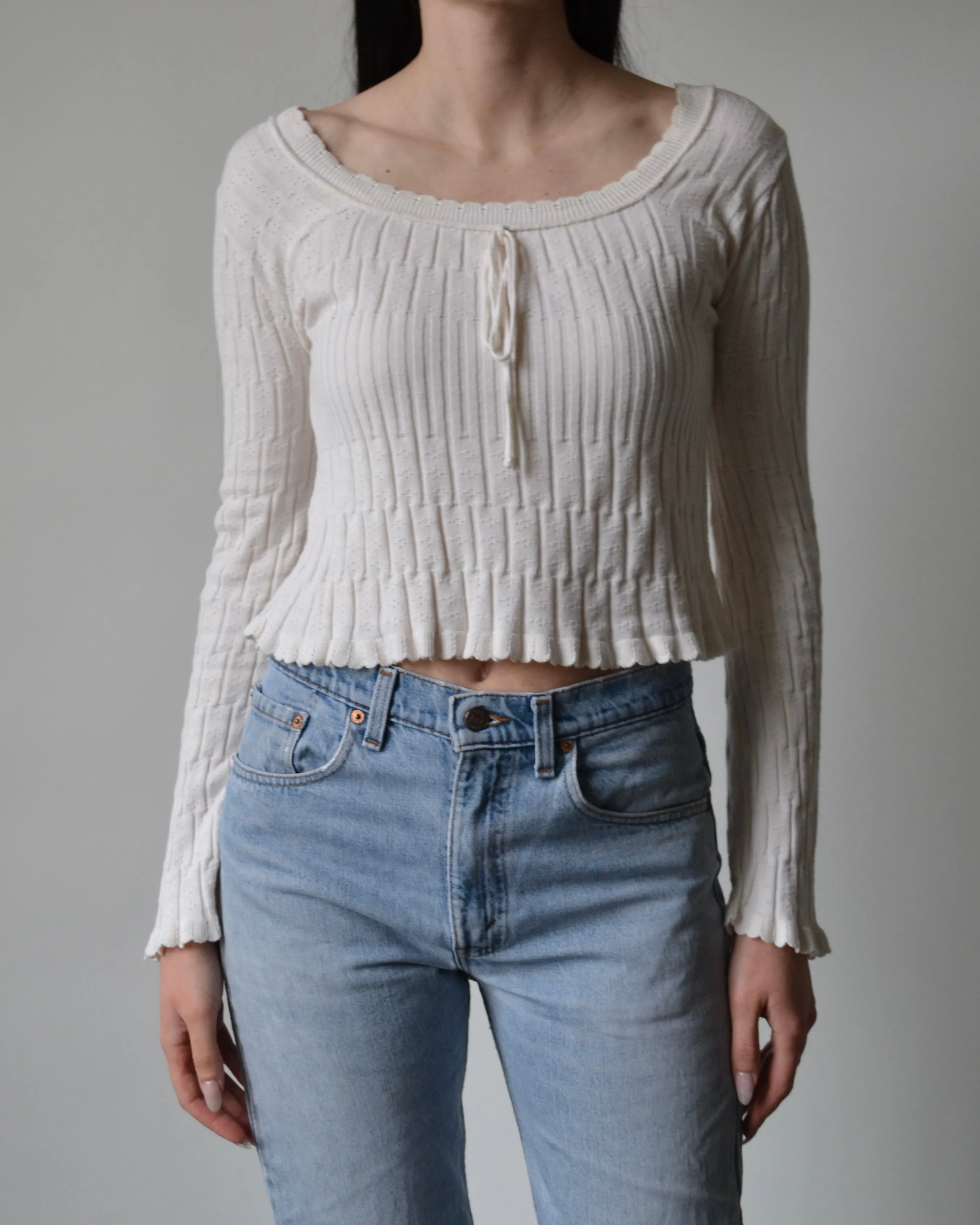 Vintage Bell Sleeve Knit Top