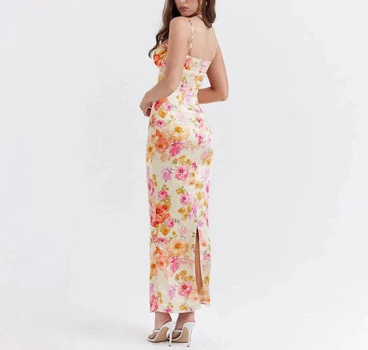 Wenkouban-Christmas Outfits New Year's Eve Dress Night Out Club Dresses cute winter outfits Aliviana Floral Maxi Dress
