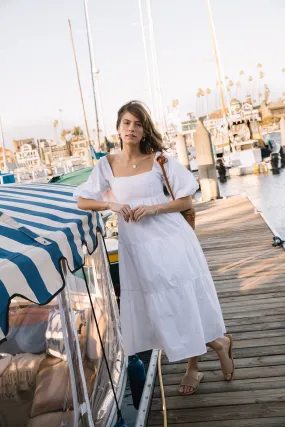 White Kiona Midi Dress