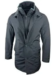 WHITE LABEL HAYES WATER REPELLANT OVERCOAT BLACK