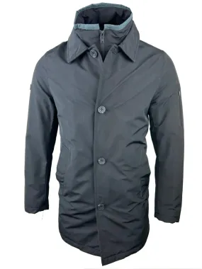 WHITE LABEL HAYES WATER REPELLANT OVERCOAT BLACK