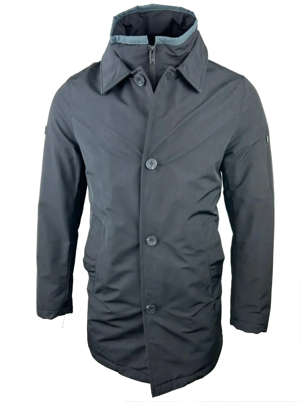 WHITE LABEL HAYES WATER REPELLANT OVERCOAT BLACK