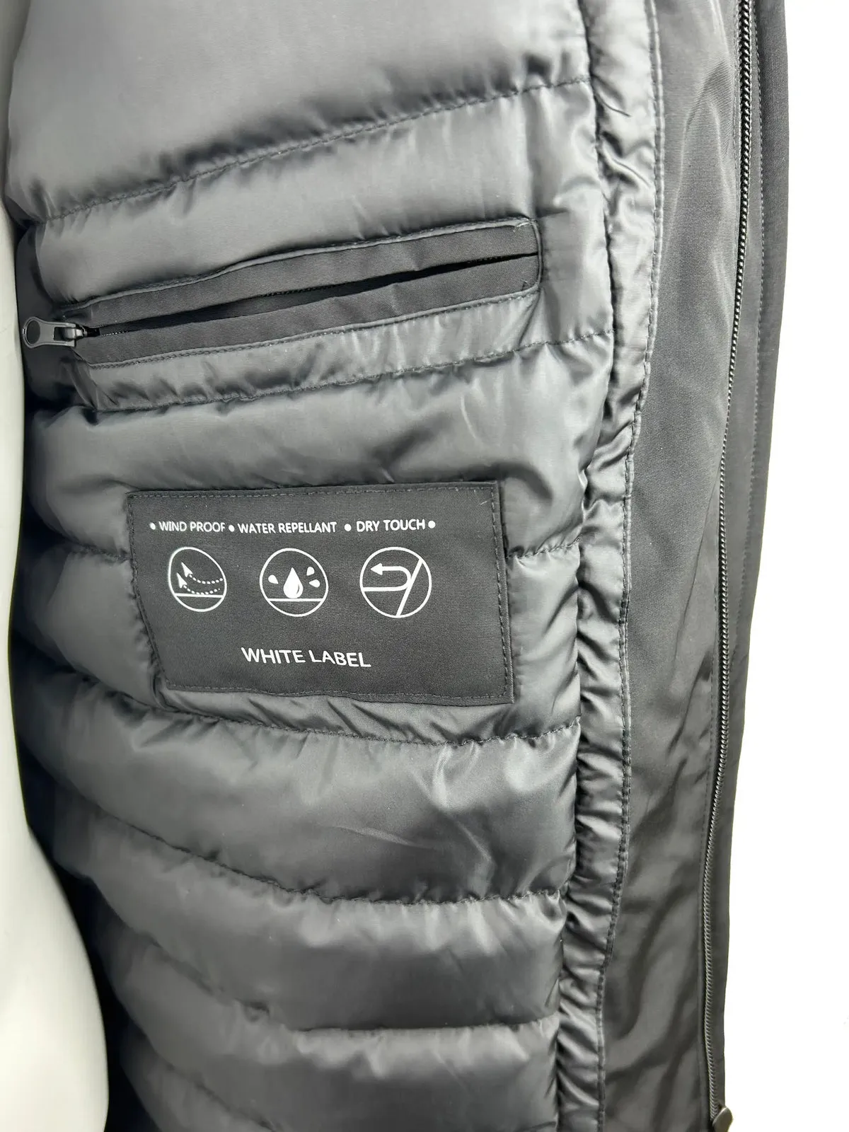WHITE LABEL HAYES WATER REPELLANT OVERCOAT BLACK