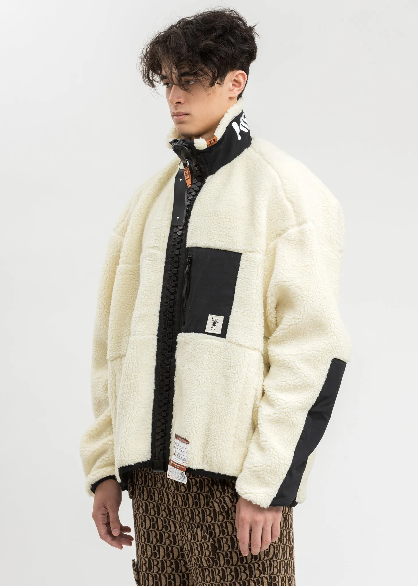 White Wide Back Boa Jacket