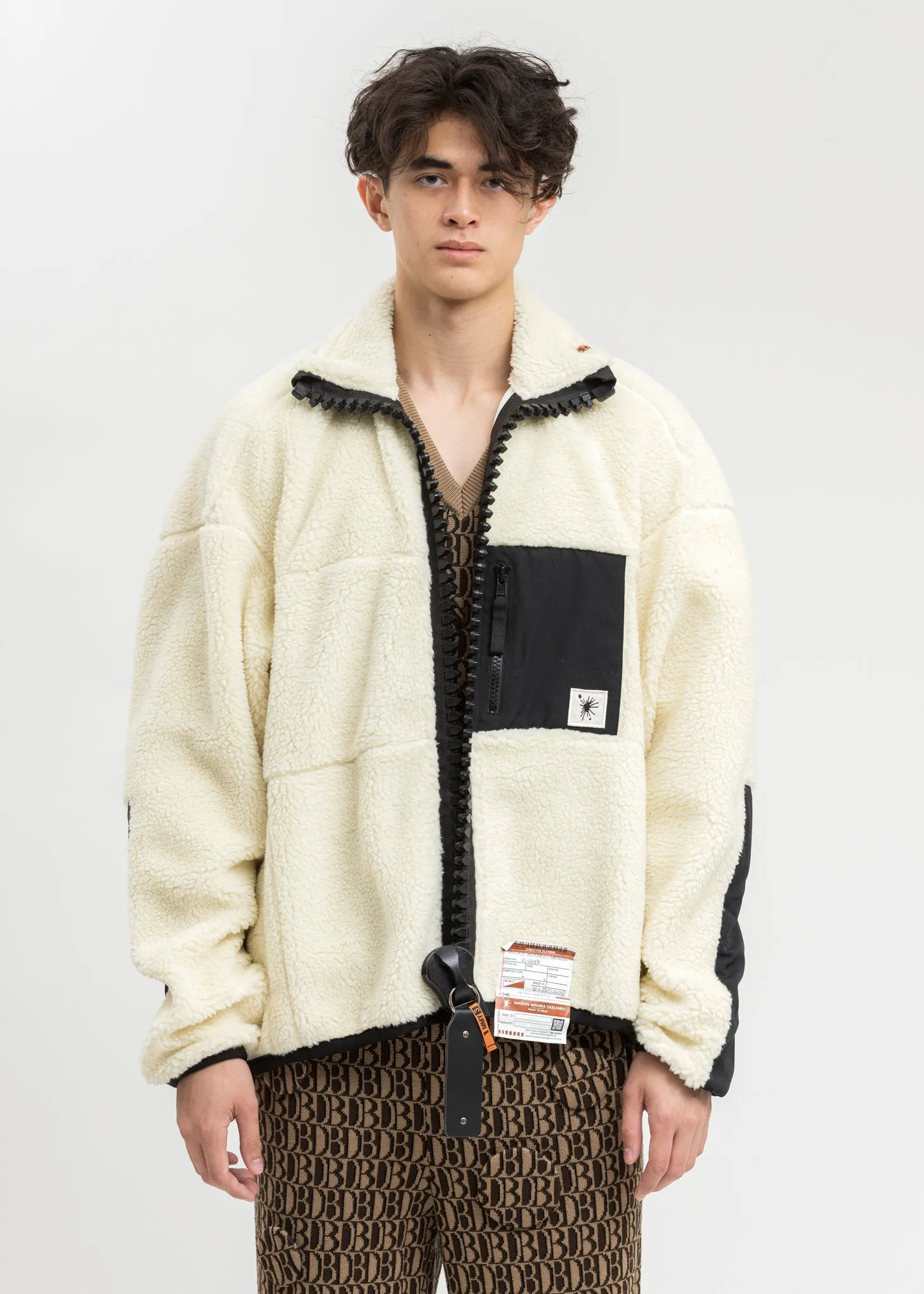 White Wide Back Boa Jacket