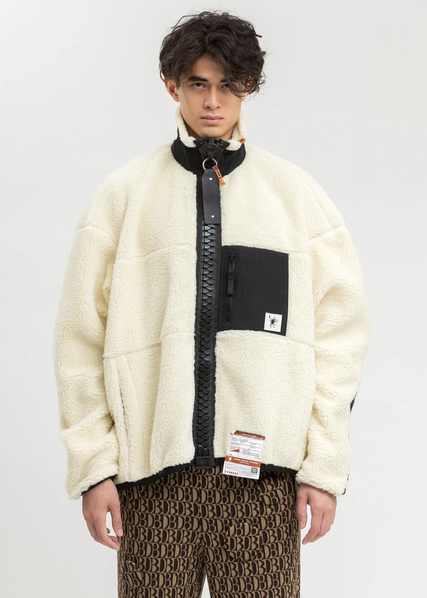 White Wide Back Boa Jacket